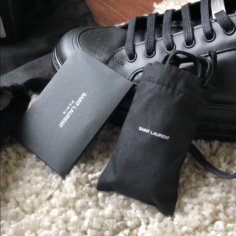 Saint Laurent Mid Top Velcro Sneakers - Picture 4 of 8